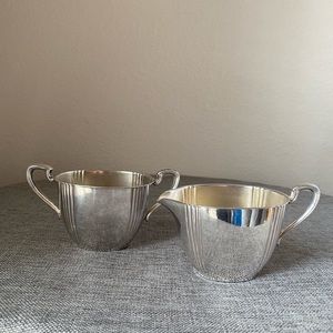 Vintage William Rogers Silver Plate Sugar and Creamer